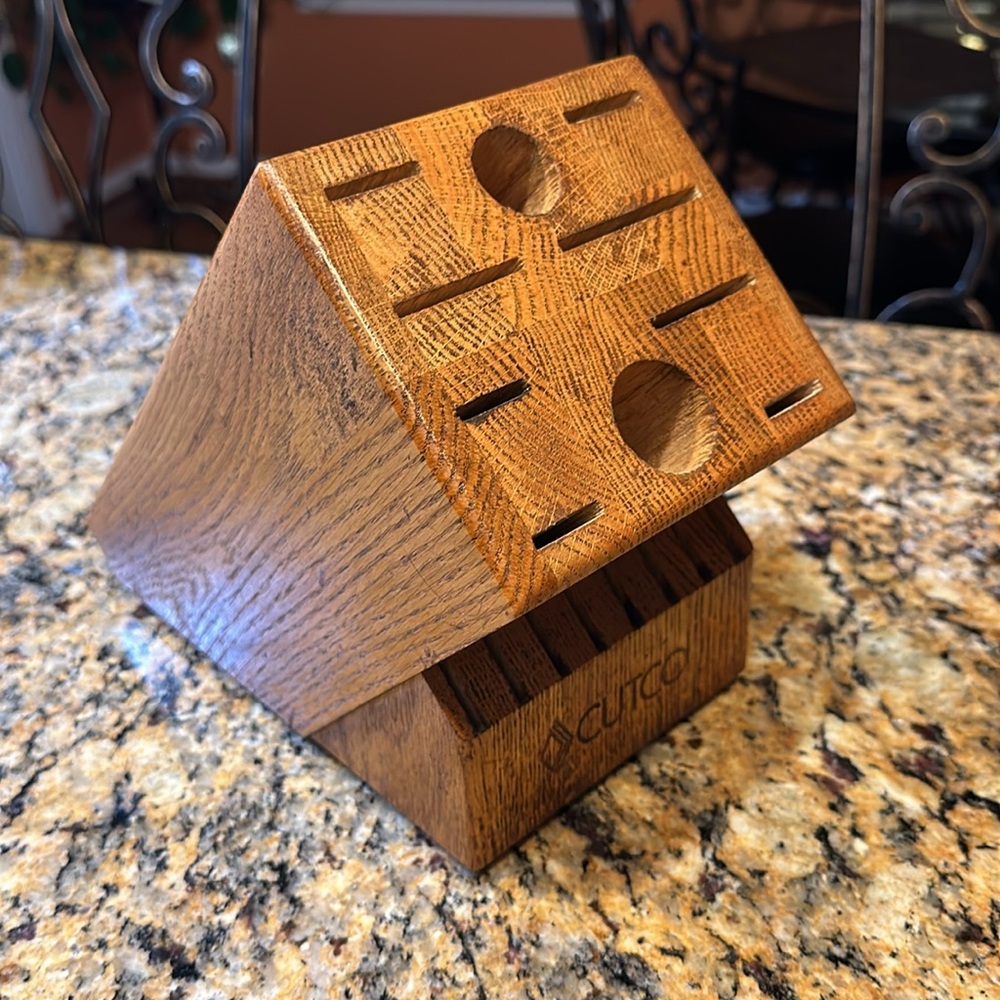CUTCO ❤️ HOMEMAKER +8 BlOCK IN HONEY FINISH.( knives not included) - Picture 6 of 8